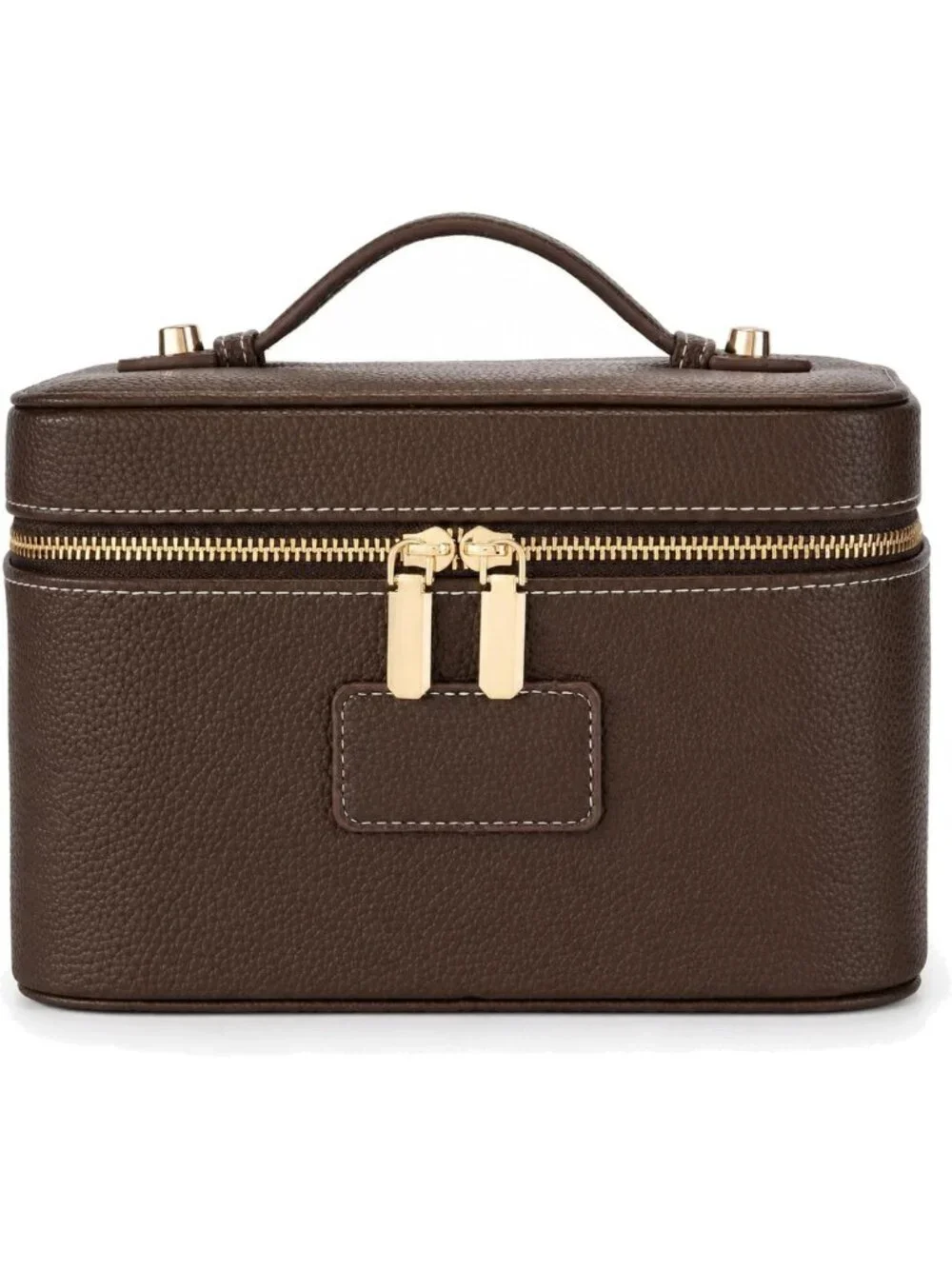 Stylish Waterproof Makeup Bag - Travel Toiletry Organizer with Brush Holder
